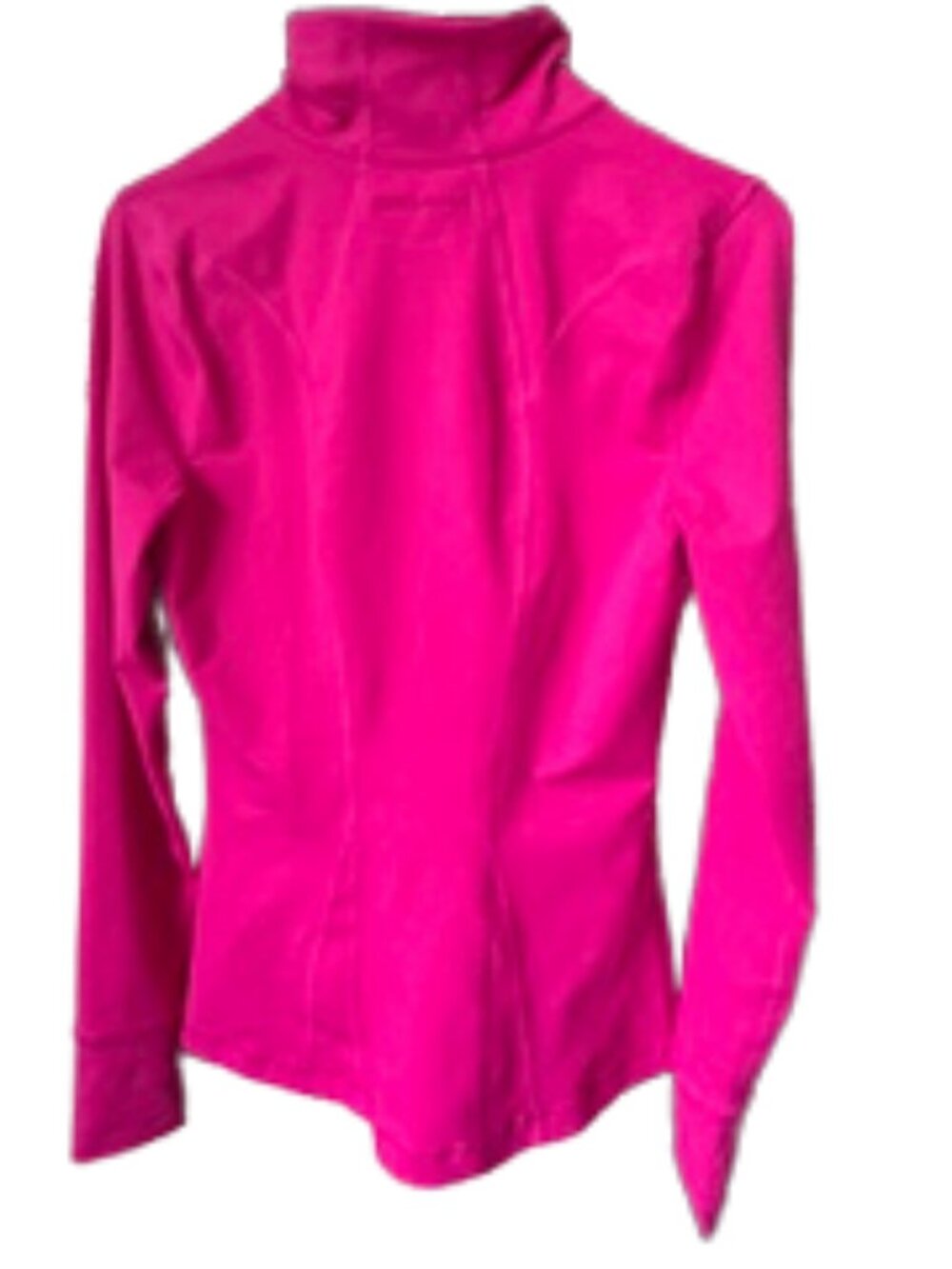 Under Armour Pink Full Zip Athleisure Jacket Thumb Holes Ruching Yoga Workout Sm - Picture 5 of 8